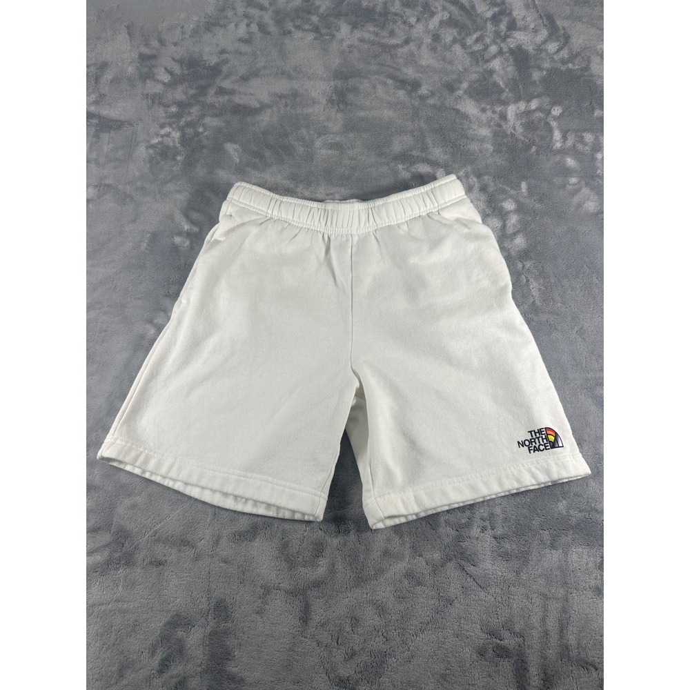 The North Face Mens Pride Sweat Shorts White Rainbow Logo Small NF0A7Z9J